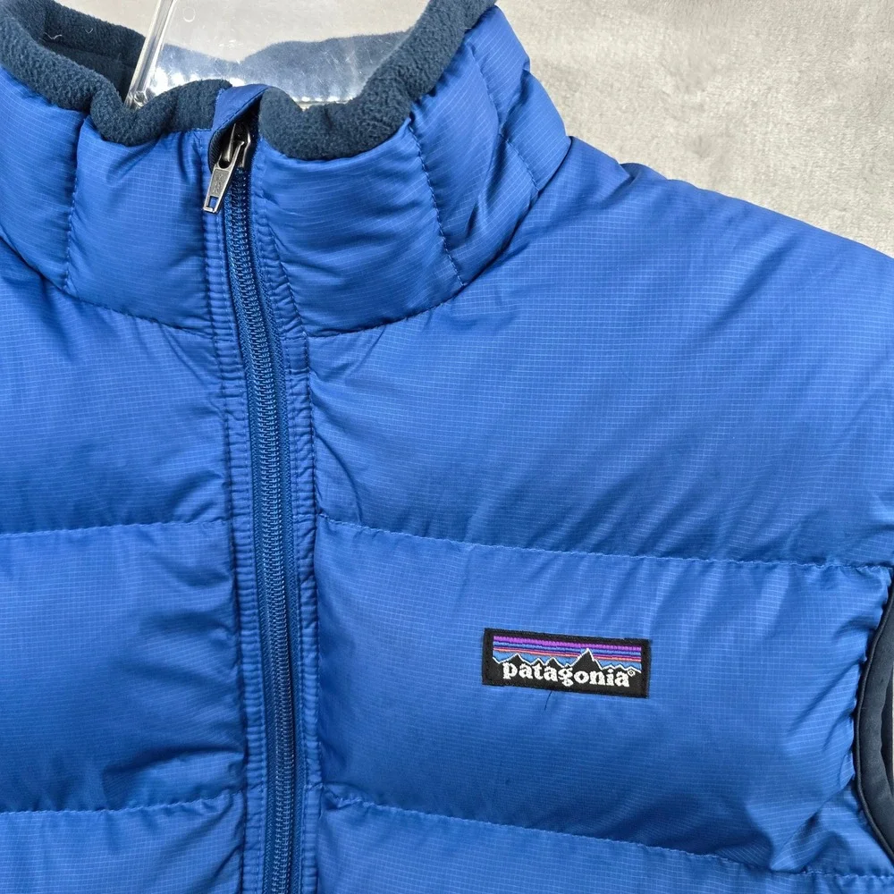 Patagonia Kids XL Blue Down‎ Sweater Vest Puffer Full Zip 68341F7